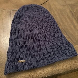 Free People Knitted Navy Beanie